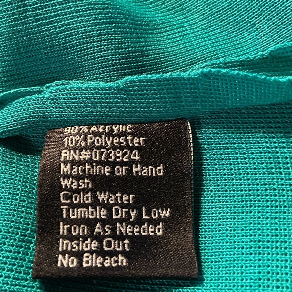 Misook Knit Sleeveless Green Top L - Picture 6 of 6